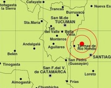 Sismo de 3.5 escala Mercali en Santiago del Estero