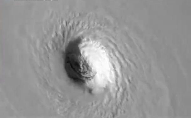 Mirá el ojo del huracán Irma