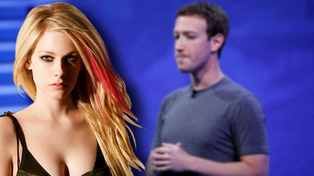 Avril Lavigne criticó al creador de Facebook