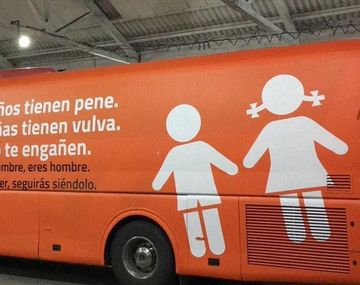 Un colectivo con mensaje tránsfobo circula y causa indignación en Madrid