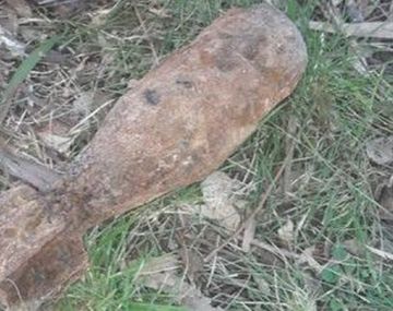 Encontraron una antigua bomba en La Plata - Crédito: 0221