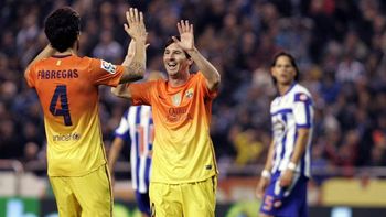 a puro gol: con tres de messi, barcelona vencio a la coruna a puro gol: con tres de messi, barcelona vencio a la coruna