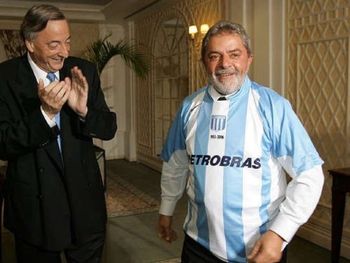Néstor Kirchner y Lula da Silva