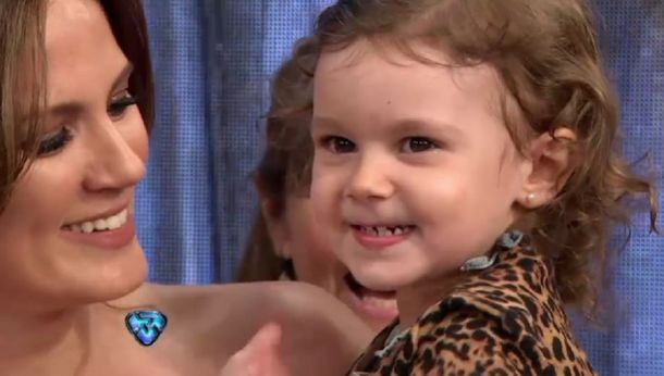 Paula Chaves con Olivia Alfonso en la final del Bailando 2016