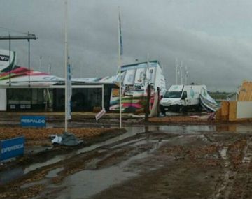 Así quedó parte de Expoagro tras el violento temporal