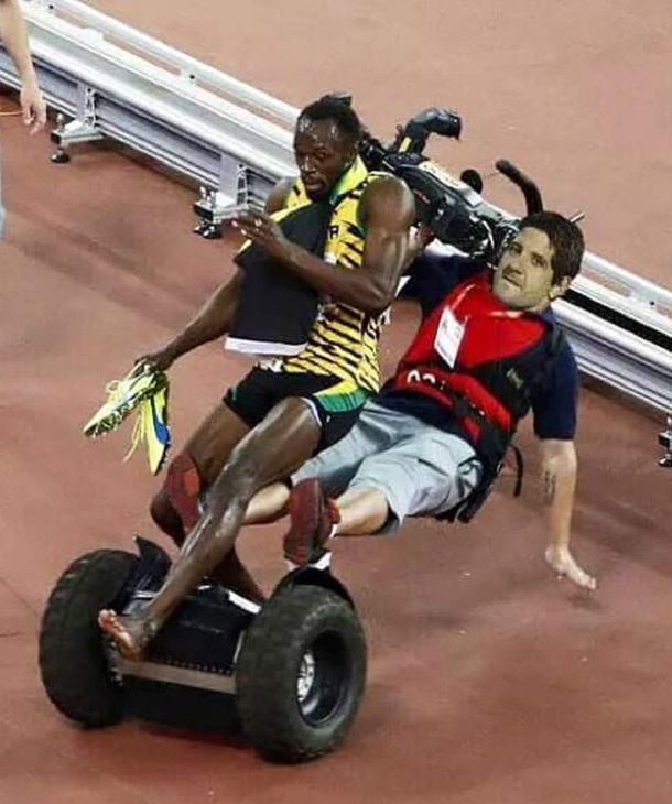 Tras el incidente con el camarógrafo, salieron los memes de Bolt