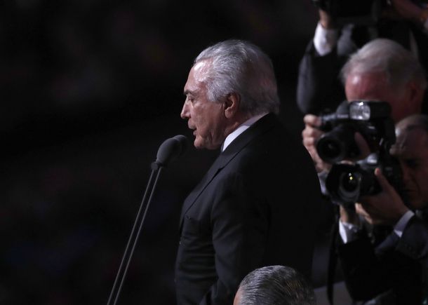 Temer fue abucheado cuando inauguró oficialmente los Juegos Olímpicos
