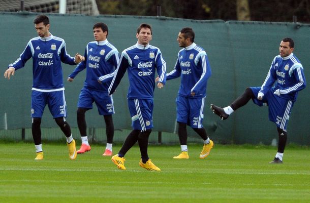 El entrenamiento de la Selección en Manchester