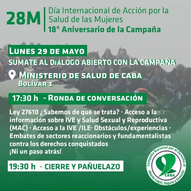 Foto: Campaña Nacional por el Derecho al Aborto Legal, Seguro y Gratuito. Cuenta oficial @CampAbortoLegal Foto: Campaña Nacional por el Derecho al Aborto Legal, Seguro y Gratuito. Cuenta oficial @CampAbortoLegal