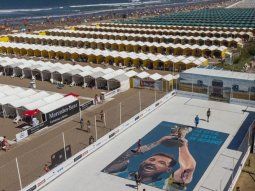 Punta Mogotes con el agua de mar más caliente. Punta Mogotes con el agua de mar más caliente.