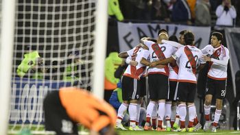 El festejo de River, que no jugó bien como local El festejo de River, que no jugó bien como local