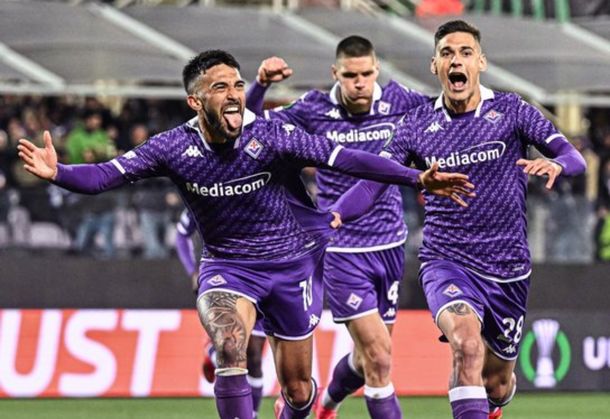 El gol de Nico González para meter a Fiorentina en semifinales de Conference League