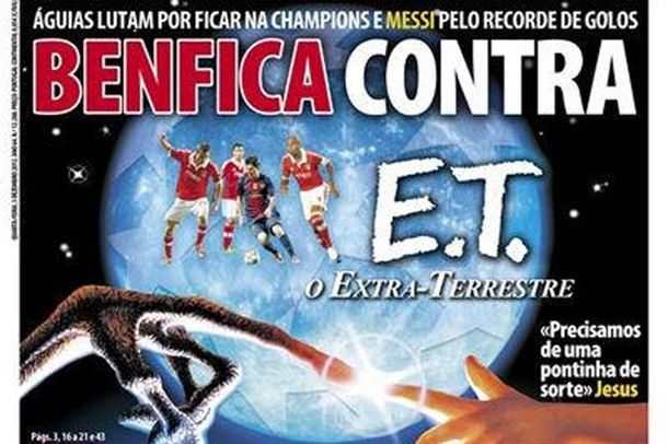 En Portugal presentan a Lionel Messi como un extraterrestre