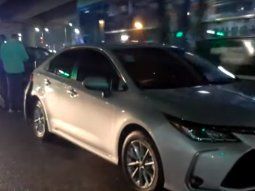 Impresionante choque en cadena debajo del Paseo del Bajo