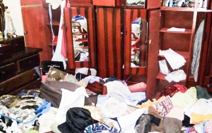 Así quedó una de las casas desvalijadas en el Club de Campo Pueyrredón