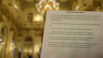 estos son los 3 puntos que firmaron empresarios con macri para frenar despidos estos son los 3 puntos que firmaron empresarios con macri para frenar despidos