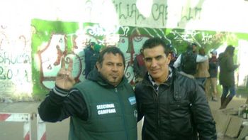 El barrabrava Héctor Paraguayo González, vinculado al sindicato de Camioneros, junto a Dani la Muerte El barrabrava Héctor Paraguayo González, vinculado al sindicato de Camioneros, junto a Dani la Muerte