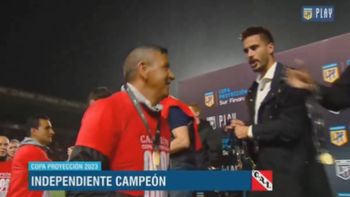 Monzón no saludó a Marconi en la premiación de la Reserva de Independiente