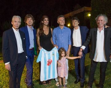 Macri recibió a los Rolling Stones en su quinta