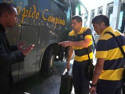 boca llego a brasil ante un clima caliente entre los hinchas