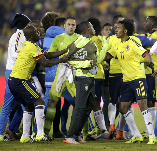 Mirá los incidentes tras la victoria de Colombia ante Brasil en la Copa América