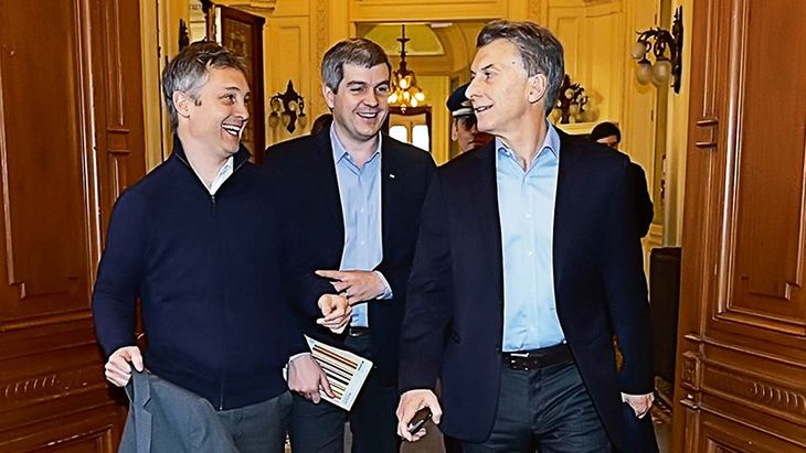 Fernando de Andreis, Marcos Peña y Mauricio Macri