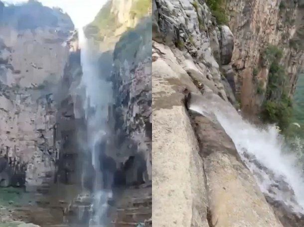 Insólito: descubrieron que una famosa cascada de China es falsa