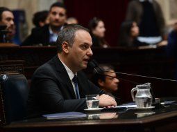 Manuel Adorni en el Congreso durante su informe de gestión. Manuel Adorni en el Congreso durante su informe de gestión.