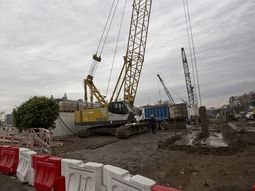 Obras paseo del bajo en Puerto Madero