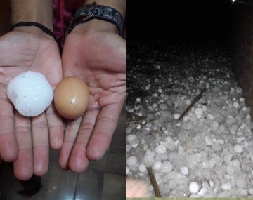 Impresionante caída de granizo causó destrozos en Mendoza