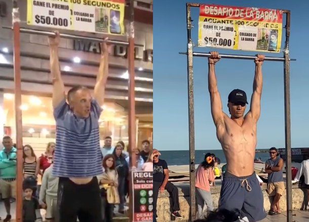 El desafío de la barra que es furor en Mar del Plata: ¿prueba real o estafa?