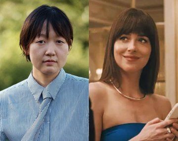 Celine Song y Dakota Johnson.&nbsp;