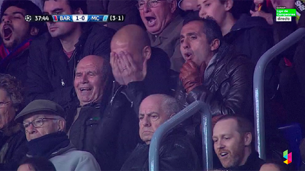 Así reaccionó Guardiola ante un caño de Messi