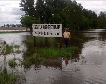 Se inundó una escuela rural de General Villegas.