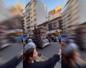 Denuncian que Policía de la Ciudad custodió volquetes con piedras