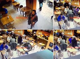 El ingenio de un ladrón para robar una cartera en un bar: mirá el video