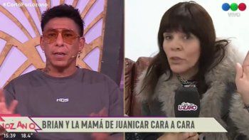 fuerte cruce entre brian sarmiento y la mama de juanicar en vivo: sos un violento fuerte cruce entre brian sarmiento y la mama de juanicar en vivo: sos un violento