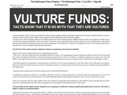 el gobierno saco una solicitada contra los fondos buitre en el washington post el gobierno saco una solicitada contra los fondos buitre en el washington post