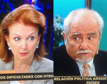 Cruce entre Diana Mondino y Osvaldo Bazán.