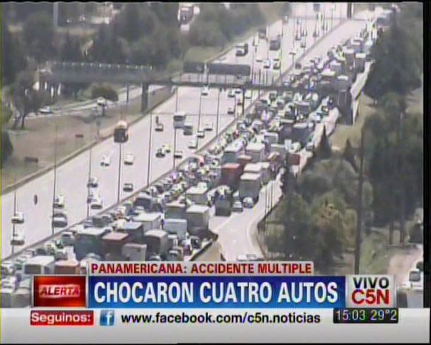 Accidente múltiple en la Panamericana dejó al menos un herido