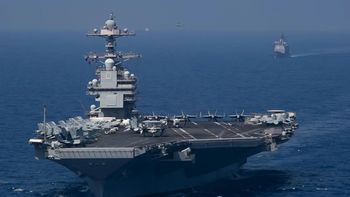 eeuu desplego el portaaviones mas grande del mundo en israel eeuu desplego el portaaviones mas grande del mundo en israel