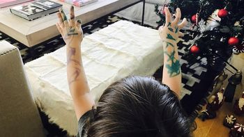 Lorenzo Tinelli se tatuó los brazos como Marcelo Lorenzo Tinelli se tatuó los brazos como Marcelo