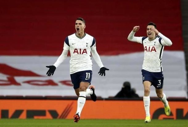 Erik Lamela marcó un golazo de rabona y luego se fue expulsado