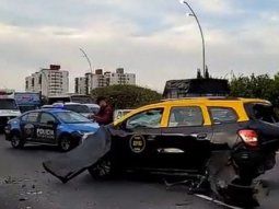 Impresionante choque en la Av. General Paz: hay demoras