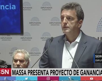 Sergio Massa presentó el proyecto para modificar Ganancias