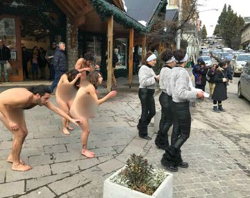 Protesta contra el G20 en Bariloche - Crédito: @PaMiguelangelpa