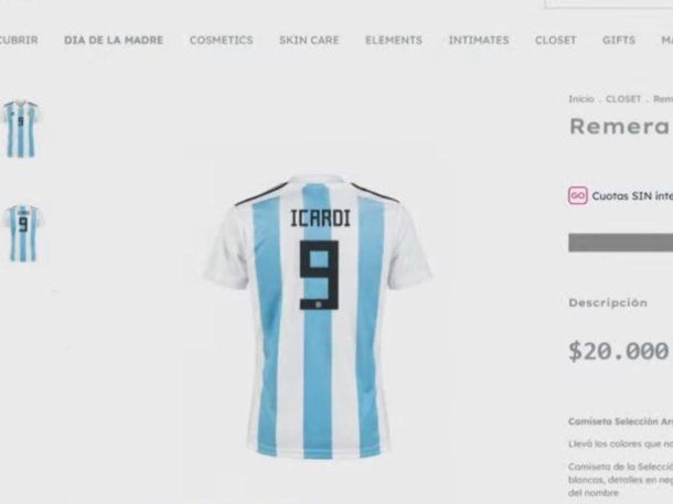 La camiseta de Icardi que vende Wanda