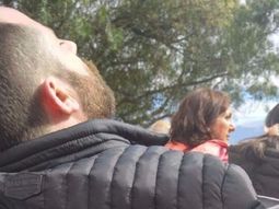 Ottavis se durmió durante una jornada en un santuario salteño. Crédito: diario El Tribuno