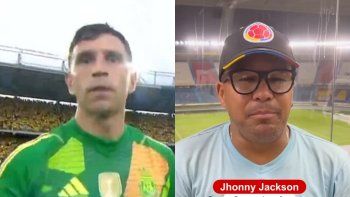 hablo el camarografo que se cruzo con dibu martinez tras la derrota ante colombia