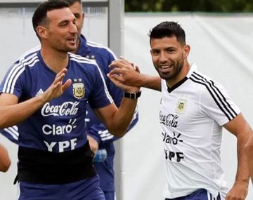Lionel Scaloni y Sergio Kun Agüero